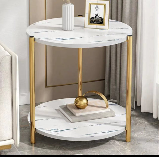 Modern Round & Square Stone Coffee Table Set