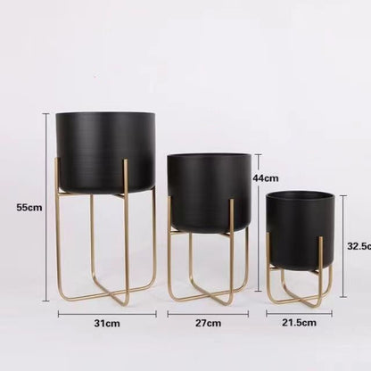 Nordic Gold Floor Plant Stand Set