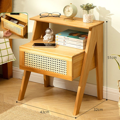 Modern Minimalist Luxury Nightstand with Storage