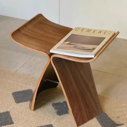 Luxe Danish Butterfly Wooden Stool