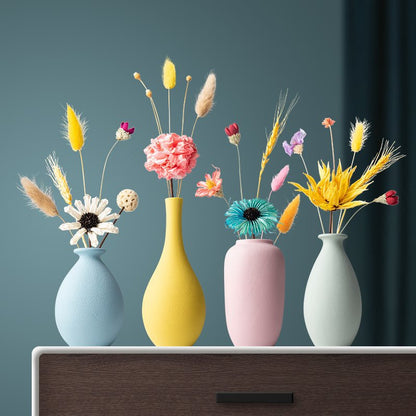 Modern Luxury Vase Set with Dried Flowers