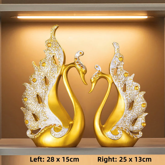 Golden Harmony Swan Pair