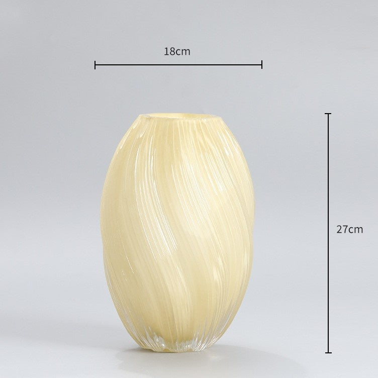 Twisted Pink Glass Vase