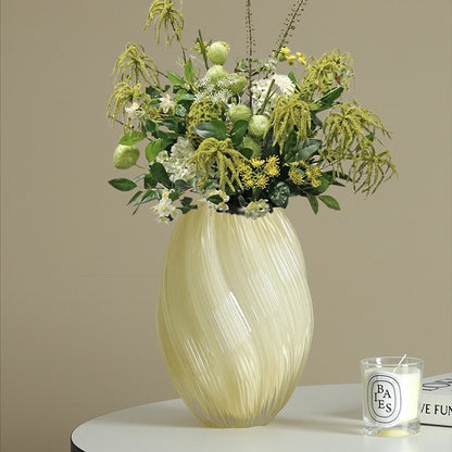 Twisted Pink Glass Vase